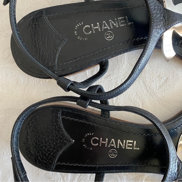Chanel CC logo flat sandals - Picture 11 of 11